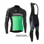 2020 Maillot Ciclismo Orbea Noir Vert Manches Longues et Cuissard