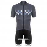 2020 Maillot Cyclisme De Marchi Gris Manches Courtes et Cuissard