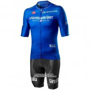 2020 Maillot Cyclisme Giro d'Italia Bleu Manches Courtes et Cuissard