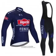 2021 Maillot Cyclisme Alpecin Fenix Profond Bleu Manches Longues et Cuissard