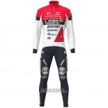 2021 Maillot Cyclisme Androni Giocattoli Blanc Rouge Manches Longues et Cuissard