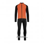 2021 Maillot Cyclisme Assos Orange Manches Longues et Cuissard