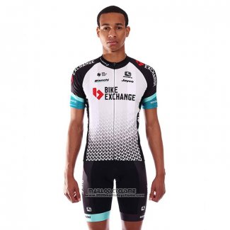 2021 Maillot Cyclisme Bike Exchange Blanc Manches Courtes et Cuissard(1)