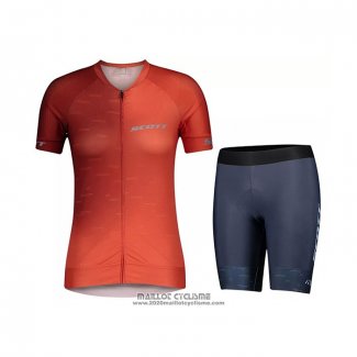 2021 Maillot Cyclisme Femme Nalini Orange Manches Courtes et Cuissard