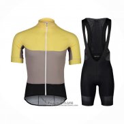 2021 Maillot Cyclisme POC Jaune Manches Courtes et Cuissard