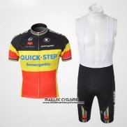 2010 Maillot Ciclismo Quick Step Champion Belgique Manches Courtes et Cuissard