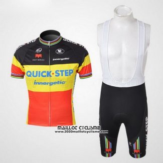 2010 Maillot Ciclismo Quick Step Champion Belgique Manches Courtes et Cuissard