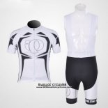 2011 Maillot Ciclismo Pearl Izumi Noir et Blanc Manches Courtes et Cuissard