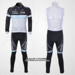 2011 Maillot Ciclismo Trek Leqpard Noir et Azur Manches Longues et Cuissard