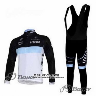 2012 Maillot Ciclismo Leopard Trek Noir et Blanc Manches Courtes et Cuissard