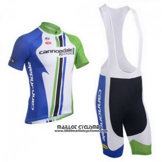 2013 Maillot Ciclismo Cannondale Champion Bleu Manches Courtes et Cuissard