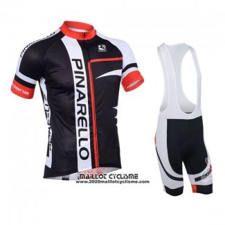 2013 Maillot Ciclismo Pinarello Rouge et Noir Manches Courtes et Cuissard