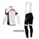2014 Maillot Ciclismo Castelli Blanc et Noir Manches Courtes et Cuissard
