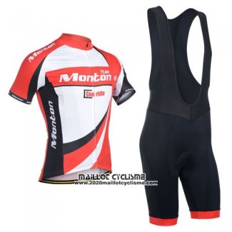 2014 Maillot Ciclismo Monton Blanc et Rouge Manches Courtes et Cuissard