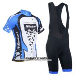 2014 Maillot Ciclismo Monton Bleu et Blanc Manches Courtes et Cuissard