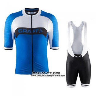 2016 Maillot Ciclismo Craft Bleu et Blanc Manches Courtes et Cuissard