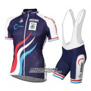 2016 Maillot Ciclismo Luxembourg Bleu et Blanc Manches Courtes et Cuissard