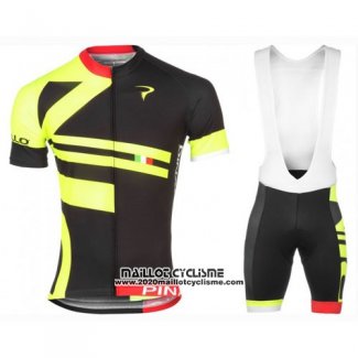 2016 Maillot Ciclismo Pinarello Rouge et Jaune Manches Courtes et Cuissard