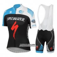 2016 Maillot Ciclismo Specialized Azur et Noir Manches Courtes et Cuissard