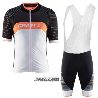 2017 Maillot Ciclismo Craft Gris et Noir Manches Courtes et Cuissard