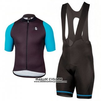 2017 Maillot Ciclismo Etxeondo Neo Noir et Bleu Manches Courtes et Cuissard