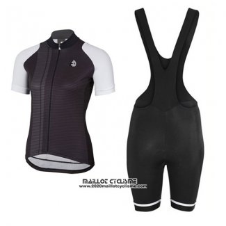 2017 Maillot Ciclismo Femme Etxeondo Neo Noir et Blanc Manches Courtes et Cuissard