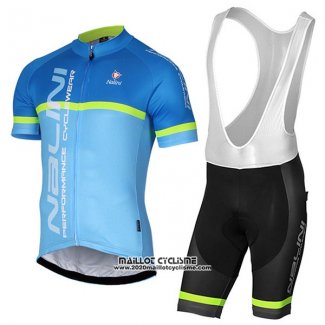 2017 Maillot Ciclismo Nalini Brivio Bleu Manches Courtes et Cuissard