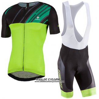 2017 Maillot Ciclismo Nalini Roma Noir et Vert Manches Courtes et Cuissard