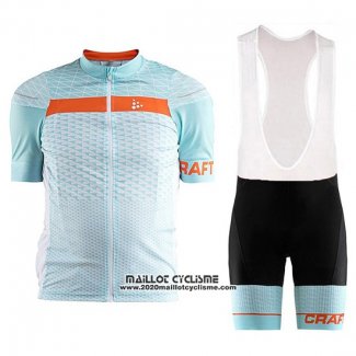 2018 Maillot Ciclismo Craft Route Lumiere Bleu Manches Courtes et Cuissard