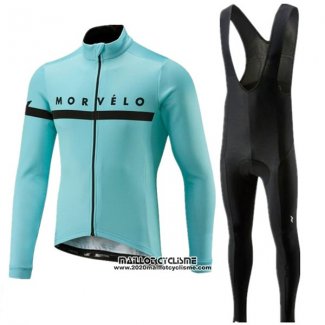 2018 Maillot Ciclismo Morvelo Bleu Manches Courtes et Cuissard