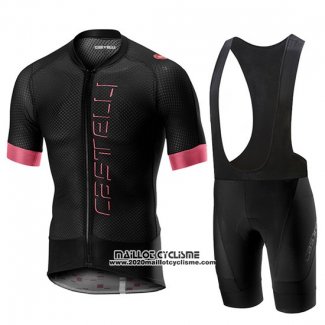 2019 Maillot Ciclismo Castelli Climber's 2.0 Noir Rose Manches Courtes et Cuissard