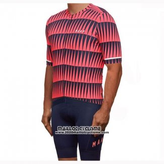 2019 Maillot Ciclismo MAAP Rouge Noir Manches Courtes et Cuissard