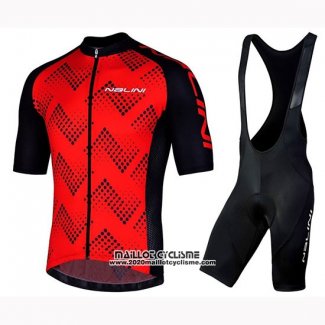 2019 Maillot Ciclismo Nalini Podio 2.0 Noir Rouge Manches Courtes et Cuissard