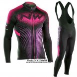 2019 Maillot Ciclismo Northwave Noir Rose Manches Longues et Cuissard