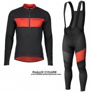 2019 Maillot Ciclismo Scott RC Ff Noir Rouge Manches Longues et Cuissard