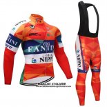 2019 Maillot Ciclismo Vini Fantini Orange Manches Longues et Cuissard