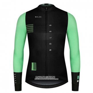 2020 Maillot Ciclismo NDLSS Noir Vert Manches Longues et Cuissard