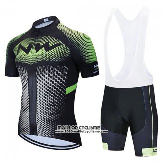 2020 Maillot Ciclismo Northwave Noir Blanc Vert Manches Courtes et Cuissard