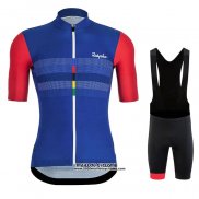 2020 Maillot Ciclismo Rapha Rouge Bleu Manches Courtes et Cuissard