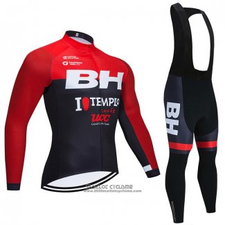 2021 Maillot Cyclisme Bh Templo Rouge Noir Manches Longues et Cuissard