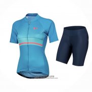 2021 Maillot Cyclisme Femme Pearl Izumi Azur Manches Courtes et Cuissard