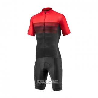 2021 Maillot Cyclisme Giant Noir Rouge Manches Courtes et Cuissard