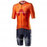 2021 Maillot Cyclisme Ineos Grenadiers Orange Manches Courtes et Cuissard