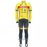 2021 Maillot Cyclisme Wallonie Bruxelles Jaune Manches Longues et Cuissard