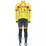 2021 Maillot Cyclisme Wallonie Bruxelles Jaune Manches Longues et Cuissard