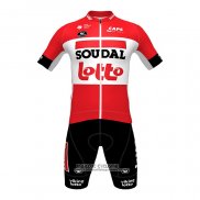 2022 Maillot Cyclisme Lotto Soudal Noir Rouge Manches Courtes et Cuissard