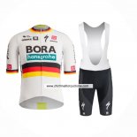 2024 Maillot Cyclisme Bora-Hansgrone Noir Rouge Jaune Manches Courtes Et Cuissard