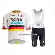 2024 Maillot Cyclisme Bora-Hansgrone Noir Rouge Jaune Manches Courtes Et Cuissard