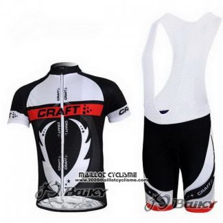 2011 Maillot Ciclismo Craft Blanc et Noir Manches Courtes et Cuissard