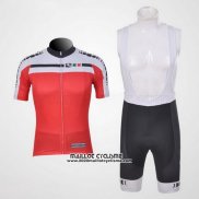 2011 Maillot Ciclismo Giordana Blanc et Rouge Manches Courtes et Cuissard